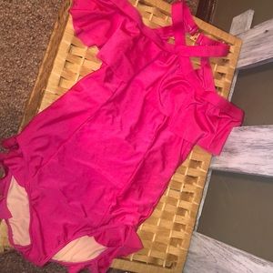 Joyfolie size 8 pink swimsuit